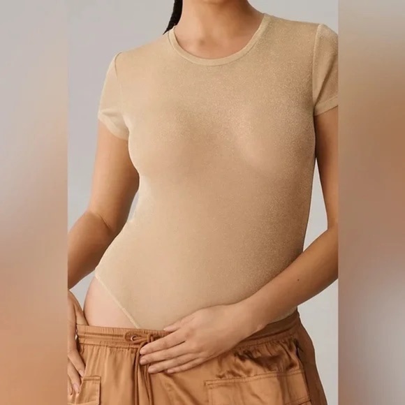 Anthropologie | Second Skin by RD Style Rossie Bodysuit Gold Small - Picture 6 of 8